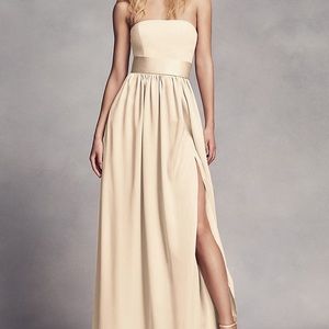 Vera wang champagne bridesmaid dress